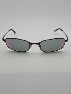 Ray Ban Slim Oval Sunglasses in Dark Gunmetal with Light Lenses